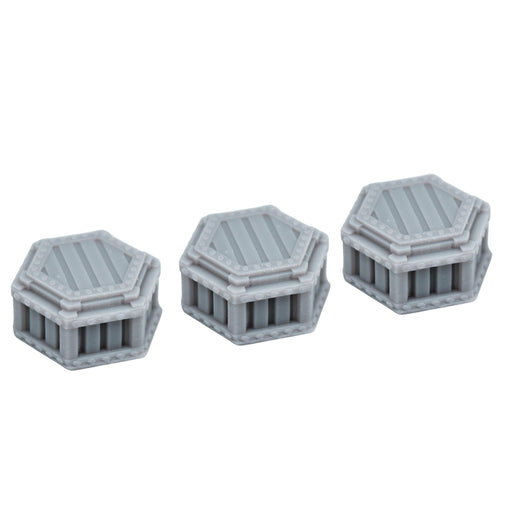 28mm Miniature 3 Hexagon Chests in Resin Miniature for D&D-Scatter Terrain-Ill Gotten Games- GriffonCo Shoppe