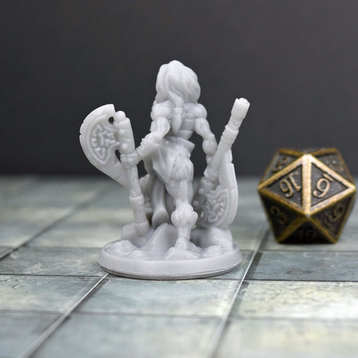Dnd accessories Barbarian Female with Dual Axe dnd miniature for tabletop wargames is 3D printed-Miniature-Arbiter- GriffonCo Shoppe