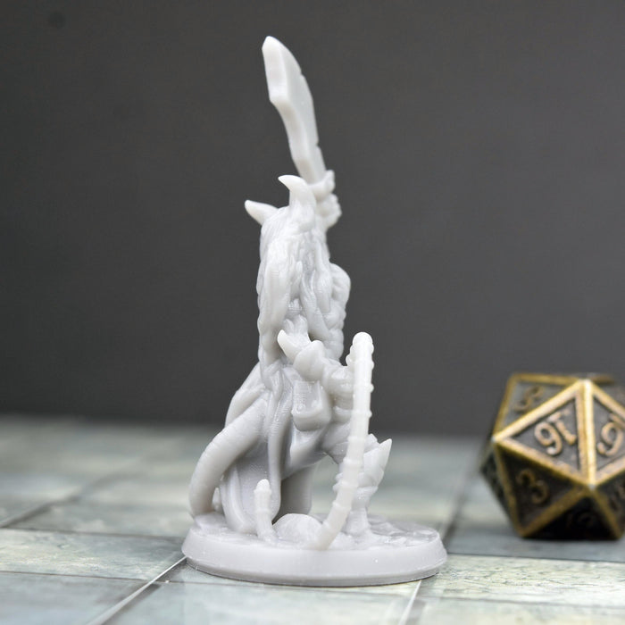 Dnd accessories Demonkin with Whip dnd miniature for tabletop wargames is 3D printed-Miniature-Arbiter- GriffonCo Shoppe