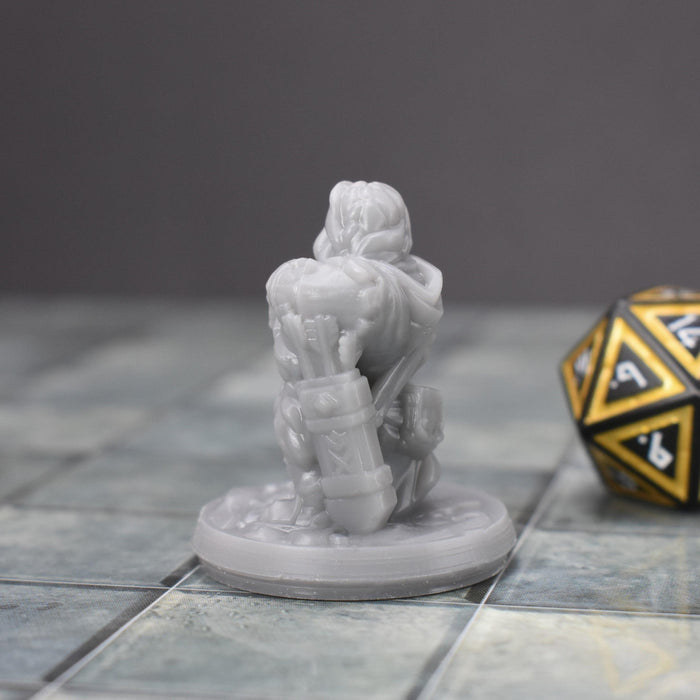 Dnd accessories Dwarf Female Archer dnd miniature for tabletop wargames is 3D printed-Miniature-Arbiter- GriffonCo Shoppe