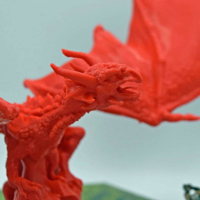Dnd accessories Fire Twin Dragon dnd miniature for tabletop wargames is 3D printed-Miniature-Lost Adventures- GriffonCo Shoppe