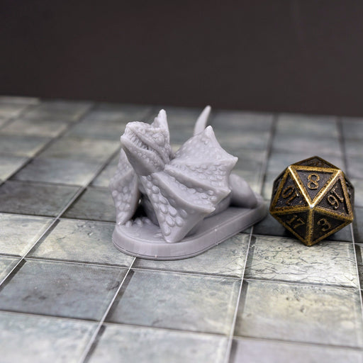 Dnd accessories Frilled Lizard dnd miniature for tabletop wargames is 3D printed-Miniature-Brite Minis- GriffonCo Shoppe
