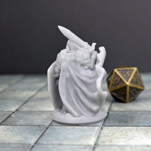 Dnd accessories Human Paladin with Shield dnd miniature for tabletop wargames is 3D printed-Miniature-Arbiter- GriffonCo Shoppe