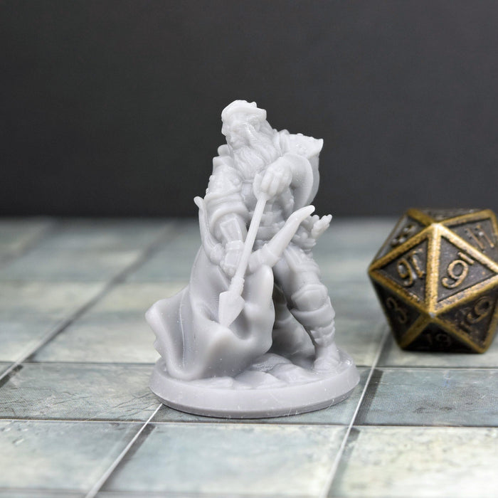 Dnd accessories Human Ranger with Bow Down dnd miniature for tabletop wargames is 3D printed-Miniature-Arbiter- GriffonCo Shoppe