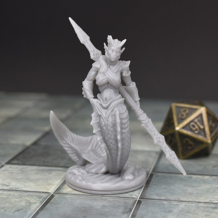 Dnd accessories Mermaid Warrior dnd miniature for tabletop wargames is 3D printed-Miniature-EC3D- GriffonCo Shoppe