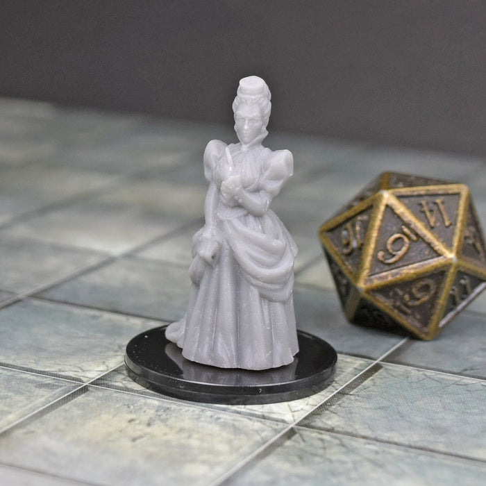 Dnd accessories Noble Woman dnd miniature for tabletop wargames is 3D printed-Miniature-Vae Victis- GriffonCo Shoppe