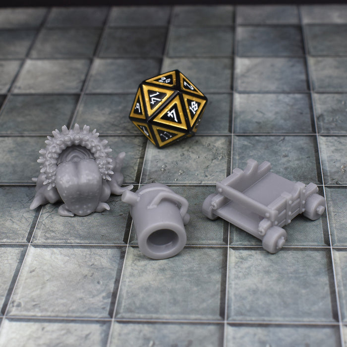 Dnd figures Mortar Mimic for tabletop wargaming is 3D printed-Miniature-Korte- GriffonCo Shoppe