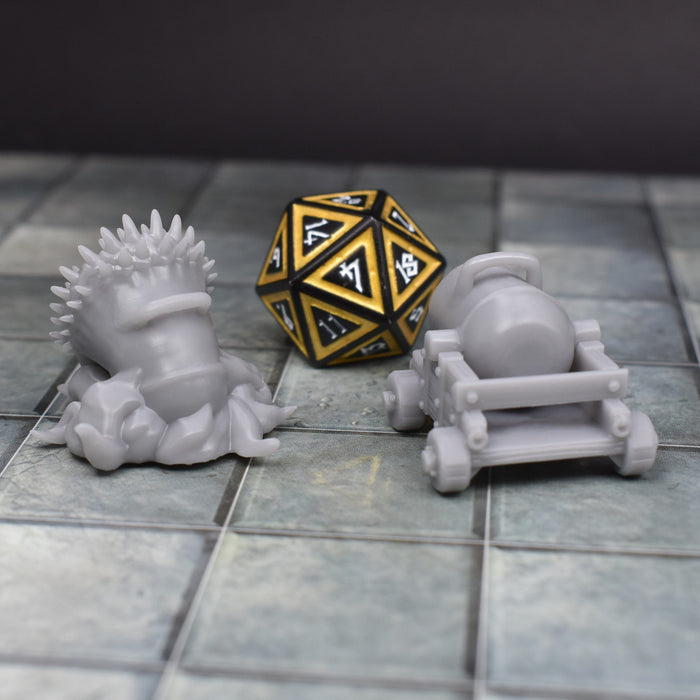 Dnd figures Mortar Mimic for tabletop wargaming is 3D printed-Miniature-Korte- GriffonCo Shoppe