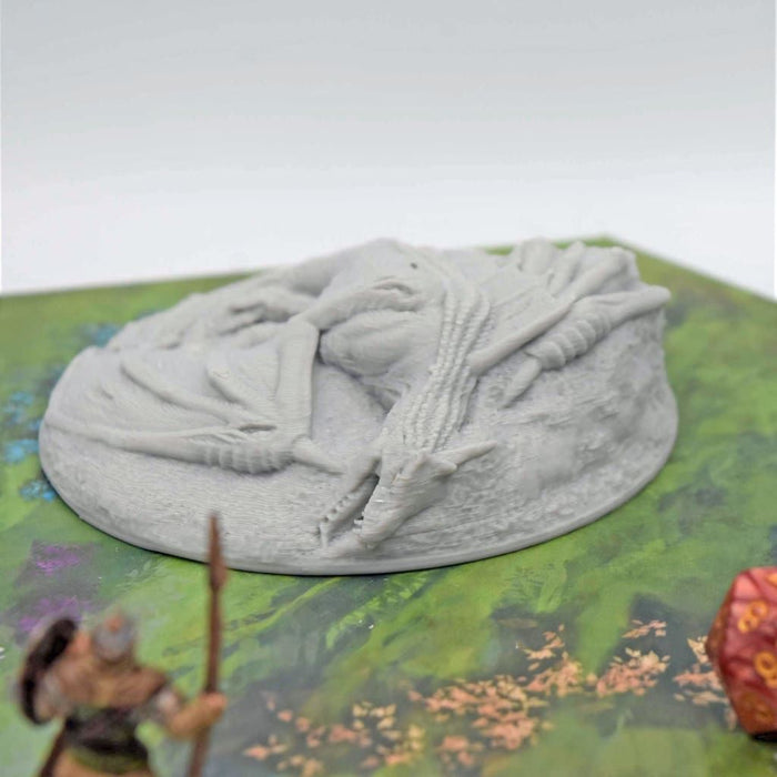 Dnd miniature Dead Dragon is 3D Printed for tabletop wargaming minis and dnd figures-Miniature-Lost Adventures- GriffonCo Shoppe