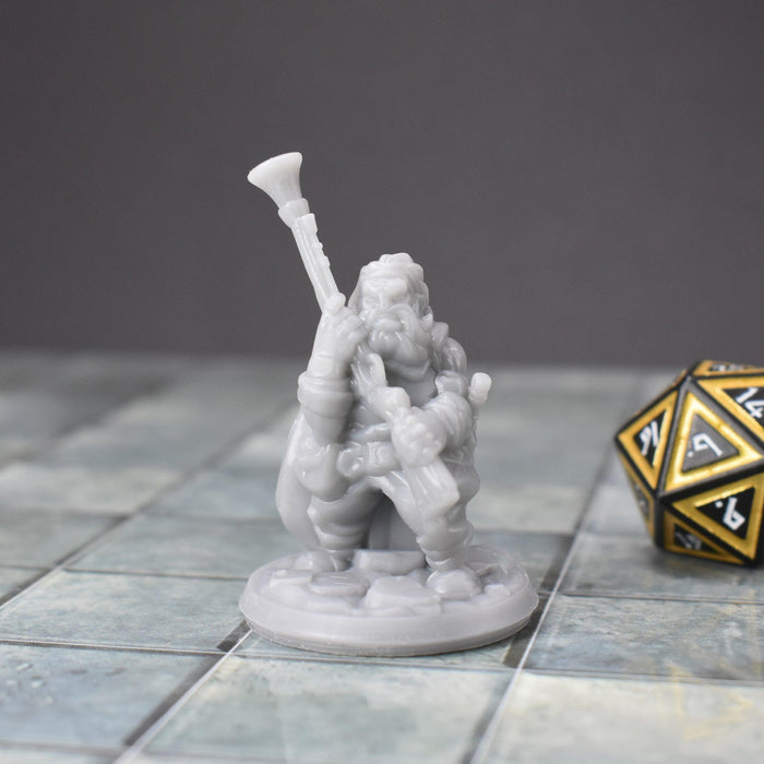 Dnd miniature Dwarf Gunner with Rifle is 3D Printed for tabletop wargaming minis and dnd figures-Miniature-Arbiter- GriffonCo Shoppe
