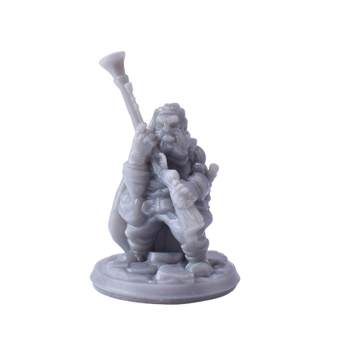 Dnd miniature Dwarf Gunner with Rifle is 3D Printed for tabletop wargaming minis and dnd figures-Miniature-Arbiter- GriffonCo Shoppe