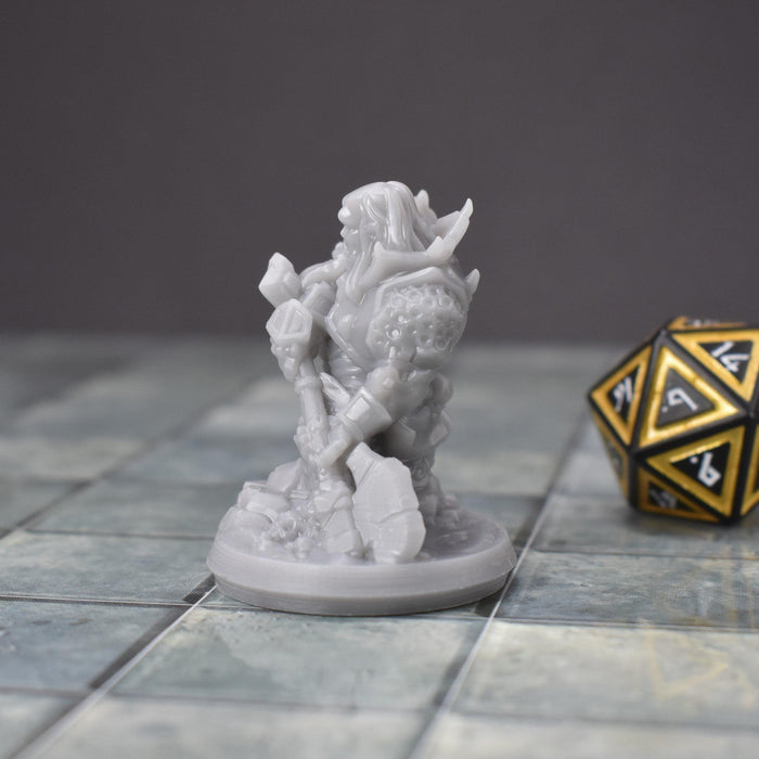 Dnd miniature Dwarf Knight with Axe is 3D Printed for tabletop wargaming minis and dnd figures-Miniature-Arbiter- GriffonCo Shoppe