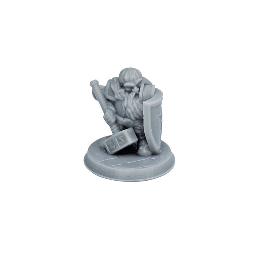 Dnd miniature Dwarf Paladin is 3D Printed for tabletop wargaming minis and dnd figures-Miniature-Brite Minis- GriffonCo Shoppe