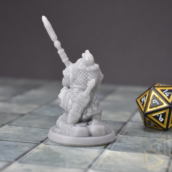 Dnd miniature Dwarf Polearm is 3D Printed for tabletop wargaming minis and dnd figures-Miniature-Arbiter- GriffonCo Shoppe