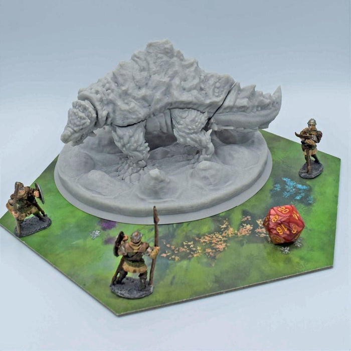 Dnd miniature Earth Dragon is 3D Printed for tabletop wargaming minis and dnd figures-Miniature-Lost Adventures- GriffonCo Shoppe