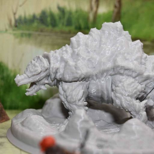 Dnd miniature Earth Dragon is 3D Printed for tabletop wargaming minis and dnd figures-Miniature-Lost Adventures- GriffonCo Shoppe