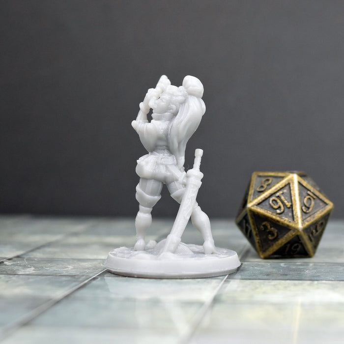 Dnd miniature Female Bard is 3D Printed for tabletop wargaming minis and dnd figures-Miniature-Arbiter- GriffonCo Shoppe