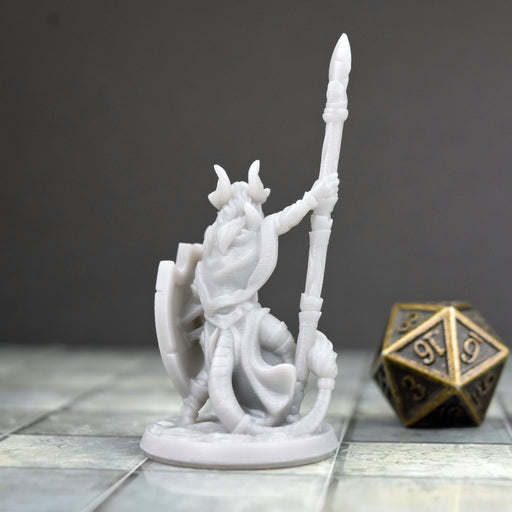 Dnd miniature Female Demonkin with Spear is 3D Printed for tabletop wargaming minis and dnd figures-Miniature-Arbiter- GriffonCo Shoppe