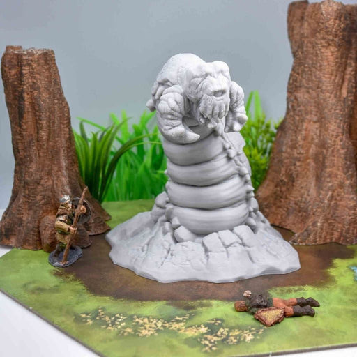 Dnd miniature Frostworm is 3D Printed for tabletop wargaming minis and dnd figures-Miniature-Duncan Shadow- GriffonCo Shoppe