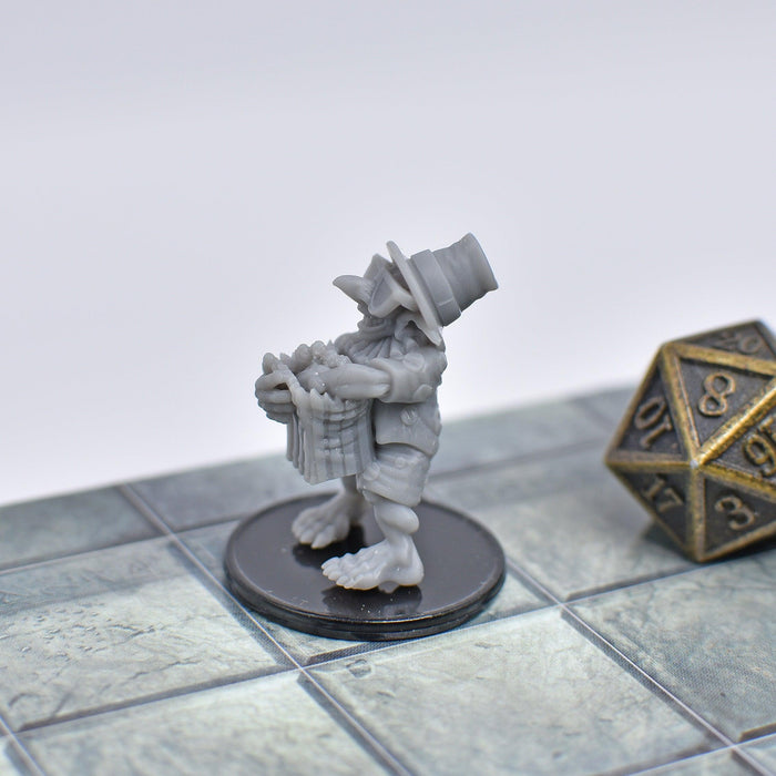 Dnd miniature Goblin Eating Popcorn is 3D Printed for tabletop wargaming minis and dnd figures-Miniature-Cross Lances- GriffonCo Shoppe