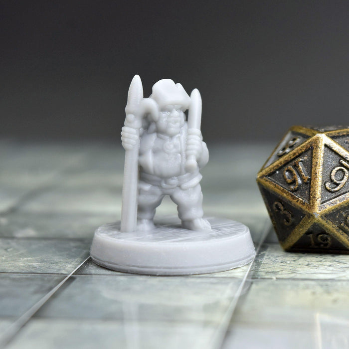 Dnd miniature Halfling Pirate is 3D Printed for tabletop wargaming minis and dnd figures-Miniature-Brite Minis- GriffonCo Shoppe