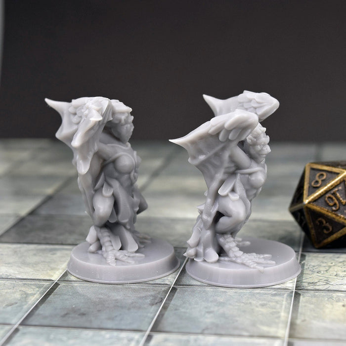 Dnd miniature Harpies Set is 3D Printed for tabletop wargaming minis and dnd figures-Miniature-Brite Minis- GriffonCo Shoppe
