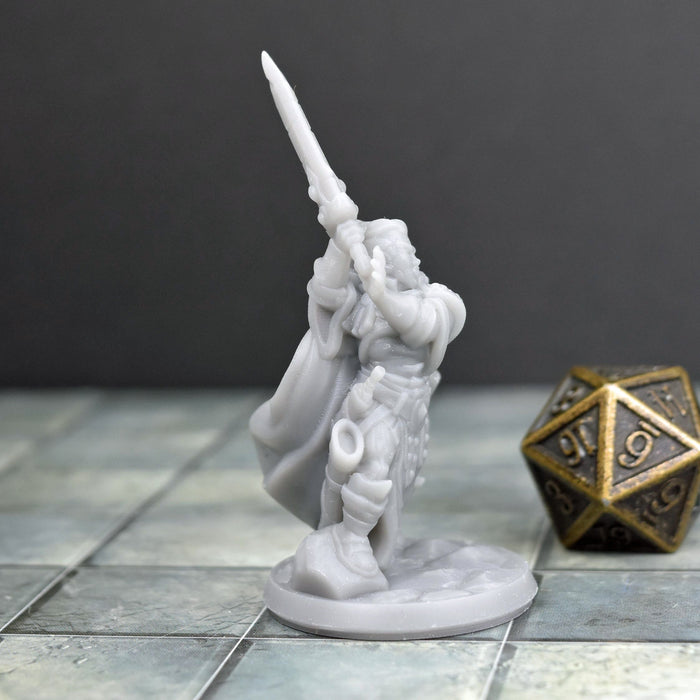 Dnd miniature Human Female Paladin is 3D Printed for tabletop wargaming minis and dnd figures-Miniature-Arbiter- GriffonCo Shoppe