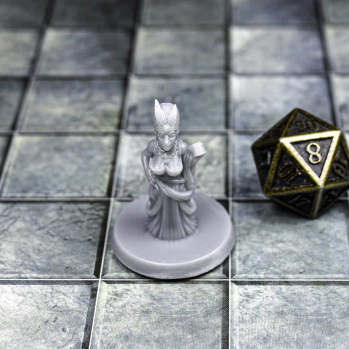 Dnd miniature Human Madame is 3D Printed for tabletop wargaming minis and dnd figures-Miniature-EC3D- GriffonCo Shoppe