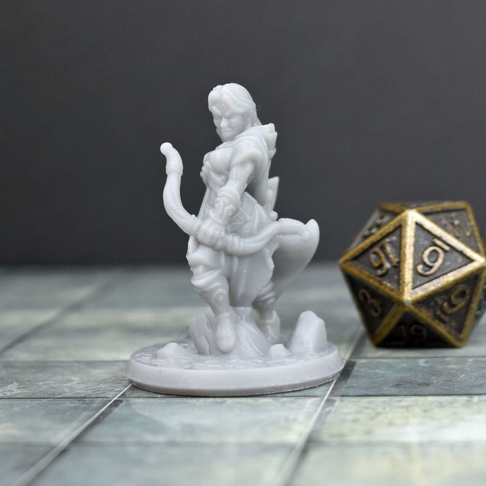 Dnd miniature Human Ranger Female is 3D Printed for tabletop wargaming minis and dnd figures-Miniature-Arbiter- GriffonCo Shoppe