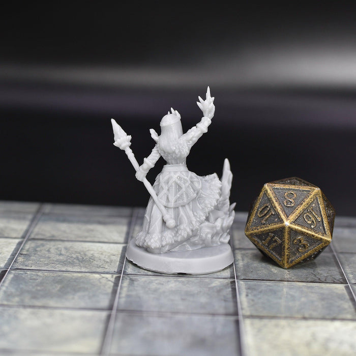 Dnd miniature Ice Witch Beauty is 3D Printed for tabletop wargaming minis and dnd figures-Miniature-EC3D- GriffonCo Shoppe