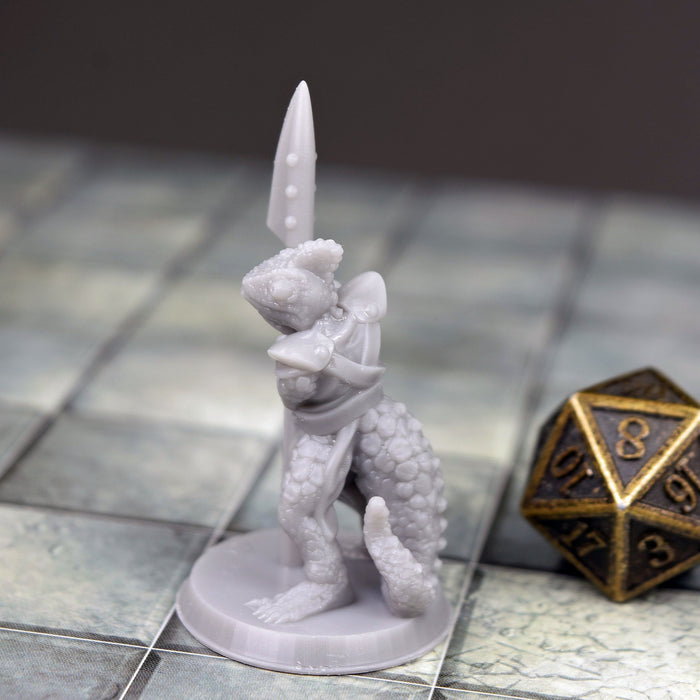 Dnd miniature Lizardman Chameleon is 3D Printed for tabletop wargaming minis and dnd figures-Miniature-Brite Minis- GriffonCo Shoppe