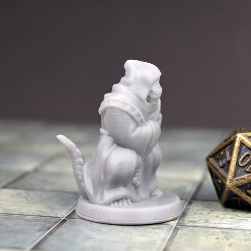 Dnd miniature Lizardman Hooded is 3D Printed for tabletop wargaming minis and dnd figures-Miniature-Brite Minis- GriffonCo Shoppe