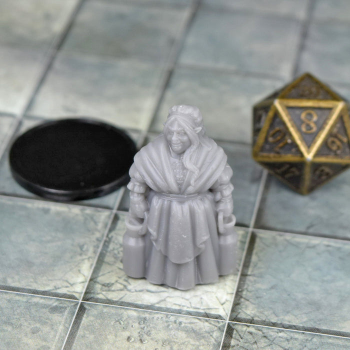 Dnd miniature Milk Maid is 3D Printed for tabletop wargaming minis and dnd figures-Miniature-Vae Victis- GriffonCo Shoppe