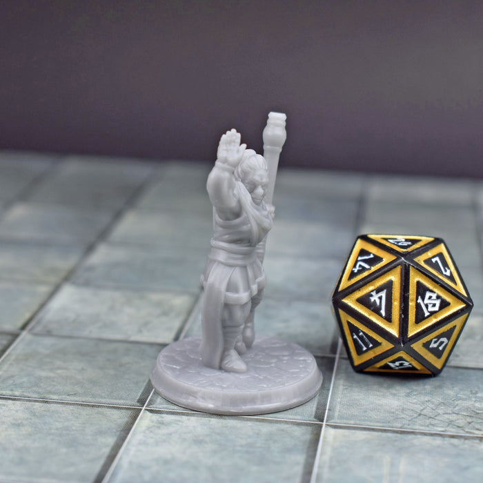 Dnd miniature Monk Fighter is 3D Printed for tabletop wargaming minis and dnd figures-Miniature-Brite Minis- GriffonCo Shoppe