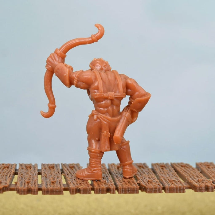 Dnd miniature Orc Archer - Long Bow Up is 3D Printed for tabletop wargaming minis and dnd figures-Miniature-Duncan Shadow- GriffonCo Shoppe