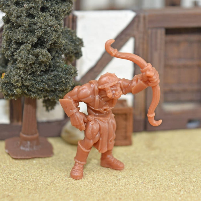 Dnd miniature Orc Archer - Long Bow Up is 3D Printed for tabletop wargaming minis and dnd figures-Miniature-Duncan Shadow- GriffonCo Shoppe