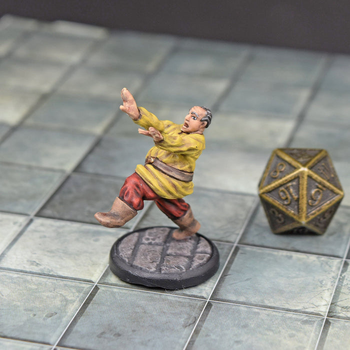 Dnd miniature Painted Panicked Peasant is 3D Printed for tabletop wargaming minis and dnd figures-Miniature-Valandar on Thingiverse- GriffonCo Shoppe