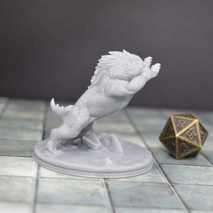 Dnd miniature Sabertooth Pouncing is 3D Printed for tabletop wargaming minis and dnd figures-Miniature-EC3D- GriffonCo Shoppe