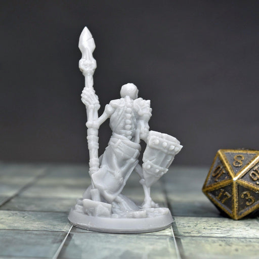 Dnd miniature Skeleton Spear and Shield is 3D Printed for tabletop wargaming minis and dnd figures-Miniature-Arbiter- GriffonCo Shoppe