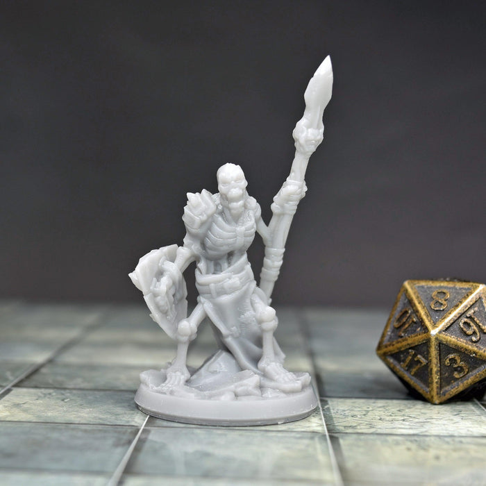 Dnd miniature Skeleton Spear and Shield is 3D Printed for tabletop wargaming minis and dnd figures-Miniature-Arbiter- GriffonCo Shoppe