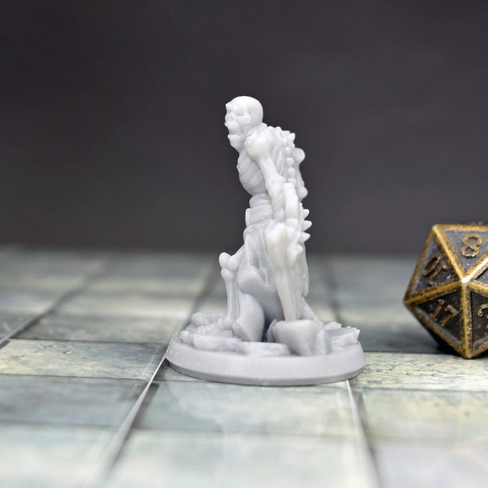 Dnd miniature Skeleton with Sword and Wood Shield is 3D Printed for tabletop wargaming minis and dnd figures-Miniature-Arbiter- GriffonCo Shoppe