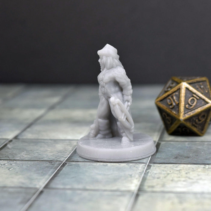 Dnd miniature Vampire Huntress is 3D Printed for tabletop wargaming minis and dnd figures-Miniature-Brite Minis- GriffonCo Shoppe