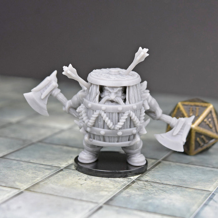 Dnd miniature funny dwarf is 3D Printed for tabletop wargaming minis and dnd figures-Miniature-Miniatures of Madness- GriffonCo Shoppe