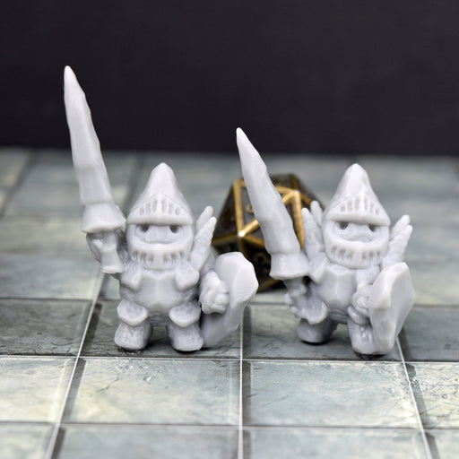 Dnd miniature set of Clod Knights 3D Printed unpainted figures for tabletop wargaming-Miniature-Ill Gotten Games- GriffonCo Shoppe