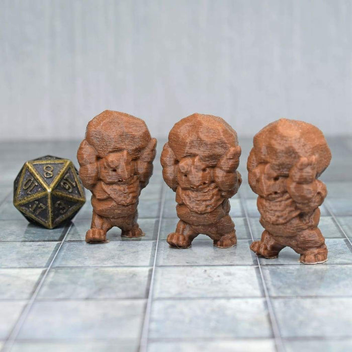 Dnd miniature set of Clod Smashers 3D Printed unpainted figures for tabletop wargaming-Miniature-Ill Gotten Games- GriffonCo Shoppe