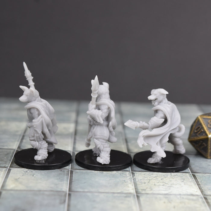 Dnd miniature set of Corgi Fighter with Spears 3D Printed unpainted figures for tabletop wargaming-Miniature-Duncan Shadow- GriffonCo Shoppe