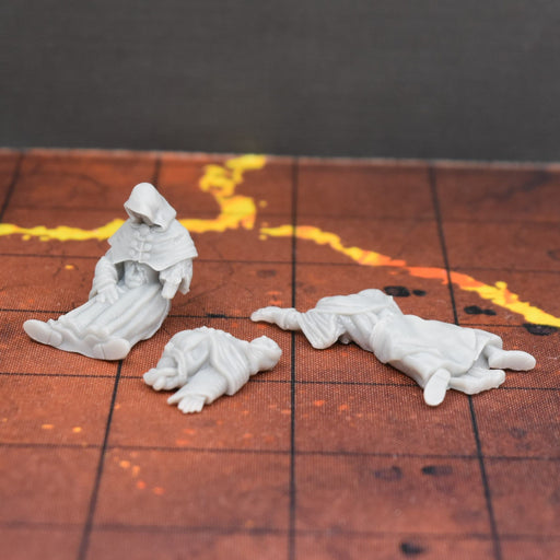 Dnd miniature set of Dead Cultists 3D Printed unpainted figures for tabletop wargaming-Miniature-Duncan Shadow- GriffonCo Shoppe