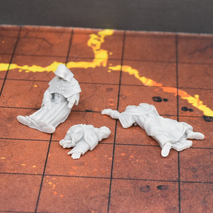 Dnd miniature set of Dead Cultists 3D Printed unpainted figures for tabletop wargaming-Miniature-Duncan Shadow- GriffonCo Shoppe
