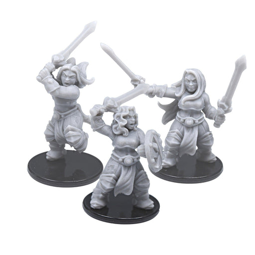 Dnd miniature set of Dwarf Soldiers (4) 3D Printed unpainted figures for tabletop wargaming-Miniature-Miniatures of Madness- GriffonCo Shoppe