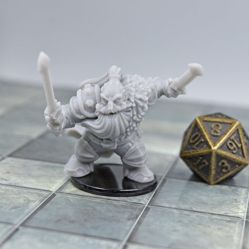 Dnd miniature set of Dwarf Soldiers (5) 3D Printed unpainted figures for tabletop wargaming-Miniature-Miniatures of Madness- GriffonCo Shoppe
